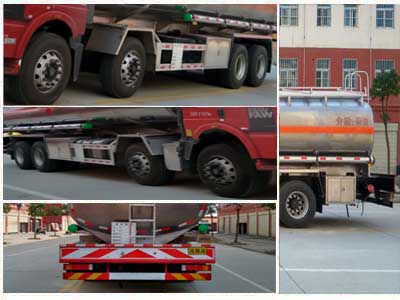 解放J6前四后八铝合金运油车