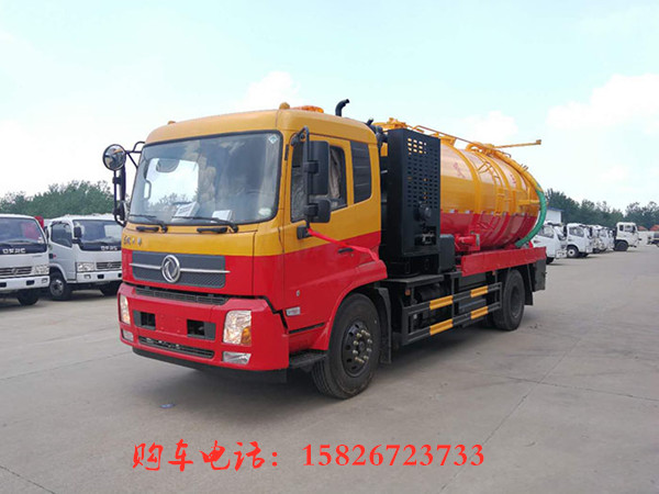 东风天锦清洗吸污车(带副发动机)